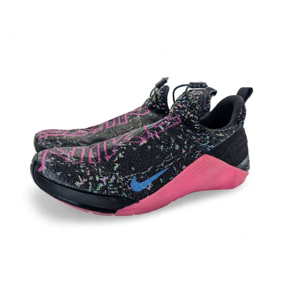 Nike React Metcon AMP Womens 11.5 Black Fire Pink Training Shoes CT9155-063